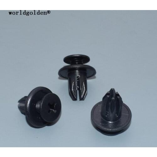 Worldgolden 100pcs Front & Rear Bumper Push-Type Retainer for Honda Acura#91503-SP0-003 for Subaru#57728AC060