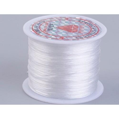 45m/roll 0.5mm Flat Elastic Stretch Cord Spandex Elastic Crystal String for Jewlery Making DIY Bracelet Necklace Handmade