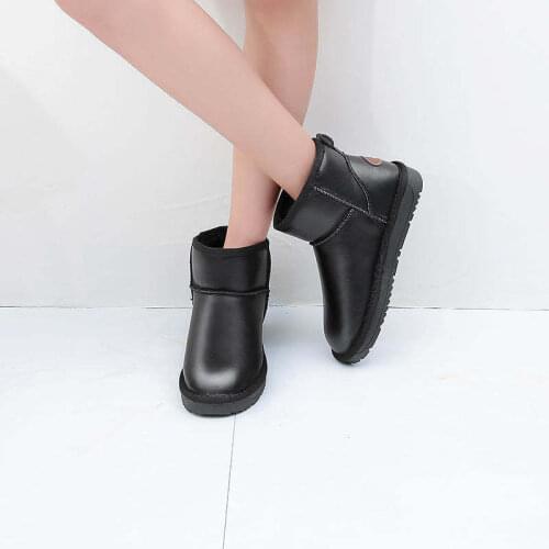 QZYERAI 2020 New arrival winter women snow boots natural Genuine leather ankle outdoor snow boots warm Women shoes 100% cowhide