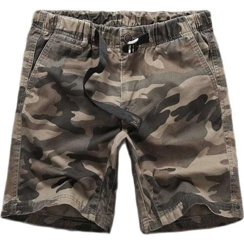 New Fashion Camouflage Cargo Shorts Pants Men Casual Military Style Loose Baggy Shorts Streetwear Beachshorts