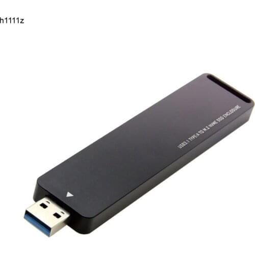 SSD Case NVME To USB Adapter 10 Gbps Usb 3.1 Gen 2 M.2 PCIE SSD To Type-A Card No Cable Needed USB To M2 Solid State Drive Key M