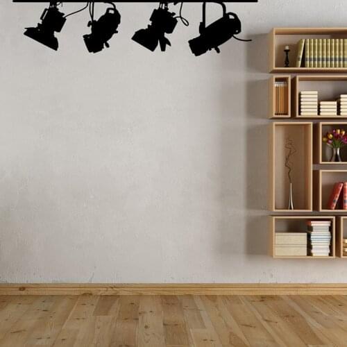 Movie Studio Wall Decal Cinema Lights Vinyl Sticker Removable Wall Art Decor Home Theater Movie Room Decoration 2226