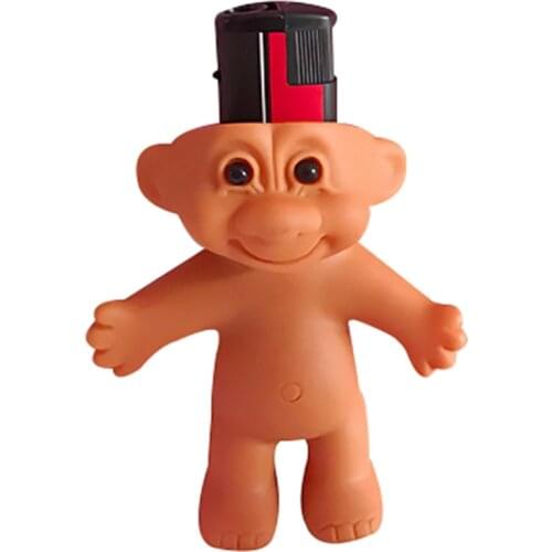 Troll Lighterholder Doll Cardboard Box Toy Lighter Rubber Lighter Gift For Men Women Lighter Shell Case