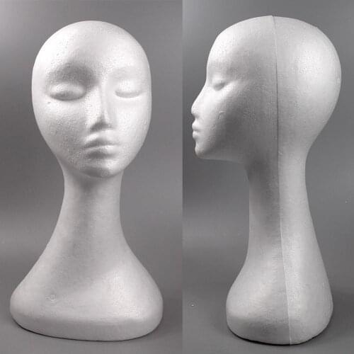 Female Mannequin Head Dummy Model Display Stand for Wig Jewelry Headphone Hat
