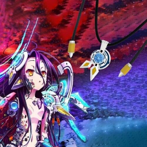 Anime Jewelry No Game No Life ZERO Stephanie Dola 925 Sterling Silver Luminous Pendant Necklace For Women Cosplay Accessory Gift