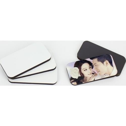 10pcs/lot sublimation blank DIY Fridge Magnets Wooden rectangle MDF Refrigerator Sticker Creative Magnets Birthday Gift