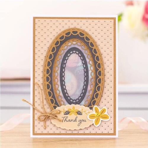 2021 New Oval DIY Craft Metal Cutting Die Scrapbook Embossed Paper Card Album Craft Template Stencil Dies Embossing