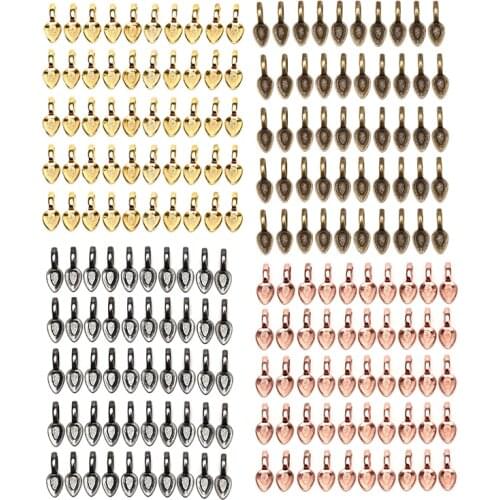 50pcs 21*8mm Glue On Flat Pad Bails Pendants Charms Connector Jewelry Making Connector Hanger for Jewelry Making