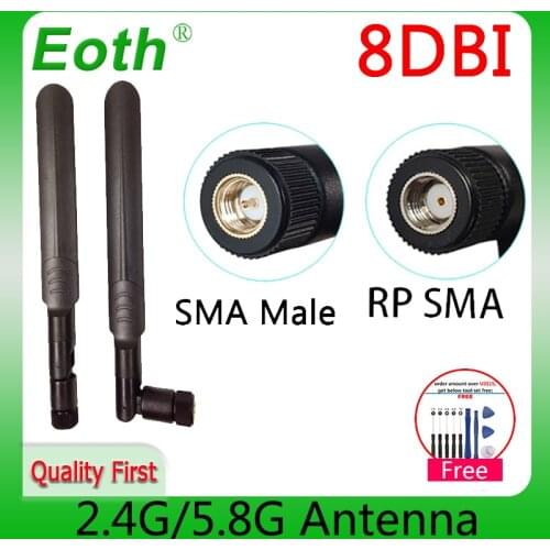 2.4g wifi Antenna pbx 5.8 Ghz 5G 2.4ghz 8dBi SMA Male Connector Dual Band 2.4G 5.8G 5G wi fi Antenne wireless router antena