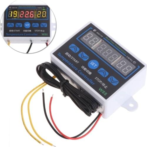 B03D W88 12V/220V 10A Digital LED Temperature Controller Thermostat Control Switch Sensor