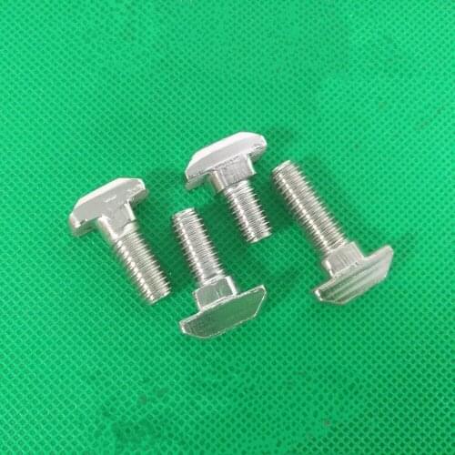 30pcs 2020 Series M5 Hammer Head T Bolt Screw Nickel Plated For 2020 Aluminum Profile T-slot M5*10/12/16/20/25mm