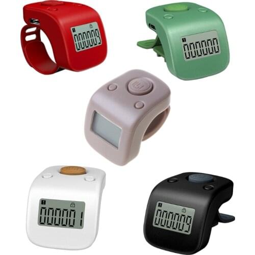 Mini Rechargeable Digital LCD Electronic Finger Ring Hand Tally Counter Six/6 Digit Buddha beads/Prayer Counter Clicker