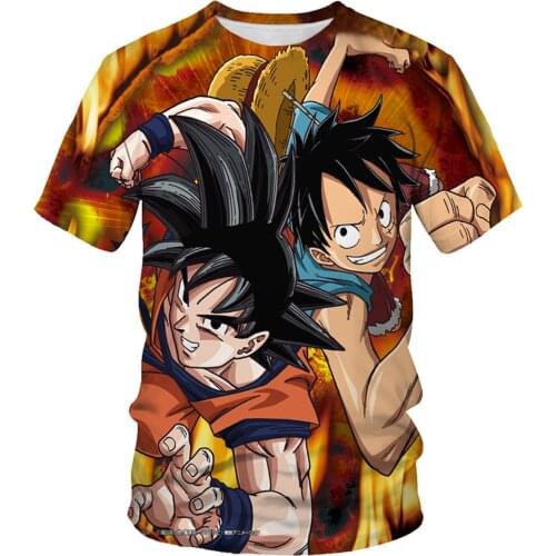 Japanese cartoon 3D anime graphic T-shirt mens super young Harajuku streetwear suitable for all ages and short sleeves 100-6XL