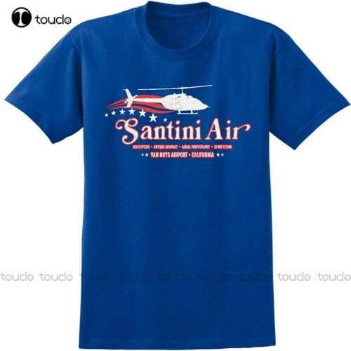 Santini Air Airwolf Inspired T-Shirt - Retro 80S Usa Helicopter Stunt Tv Tee shirt printing