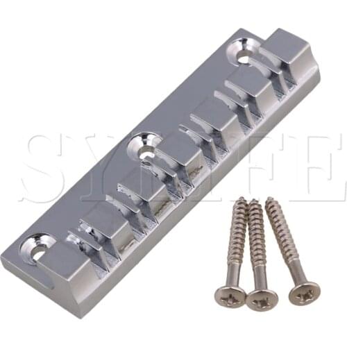 Chrome Electric Guitar Parts 12 Strings Saddles Hardtail Guitar Bridge