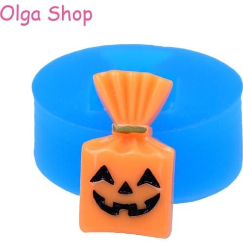 JYL262 27.5mm Halloween Candy Silicone Mold - for Food Grade, Cookie Biscuit, Resin Polymer Clay, Gum Paste, Wax Chocolate Molds