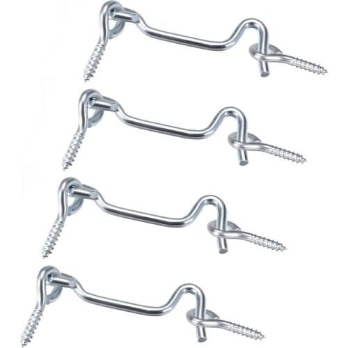Uxcell 1.7" - 3" Cabin Hook Eye Latch Gate Door Swivel Window Door Hook with Mounting Screws 1.7inch 4pcs