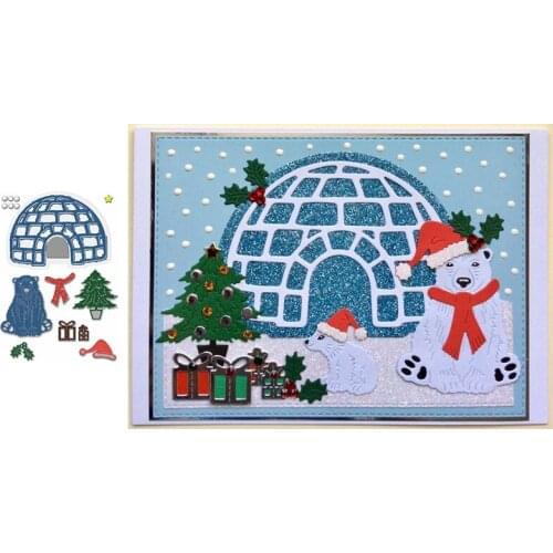 Ice Bear Igloo metal cutting dies new 2020 scrapbook die cuts Album Paper Card Craft