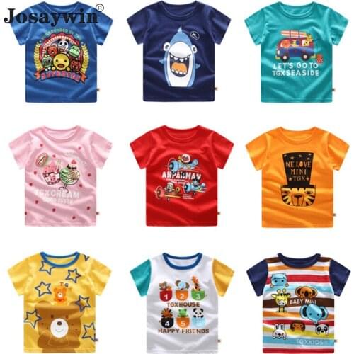 Summer Childrens T-Shirt Boys Girls Baby T-shirt Toddler Print Cartoon Kids T-shirt Short Sleeve Boys T Shirt Tee Top Clothing