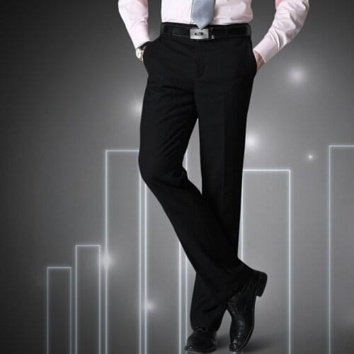 Mens Pants Big Size S=27-40 Black Male Suit Pants Slim Fit Business Trousers Brand man spring 2020 China inported clothes