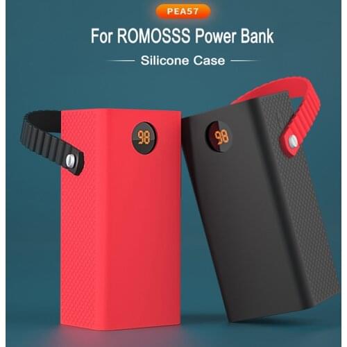 Silicone Case For ROMOSS Power Bank PAE57 Anti-slip/anti-fall For ROMOSS PAE57 Soft Cover Portable protective sleeve Case