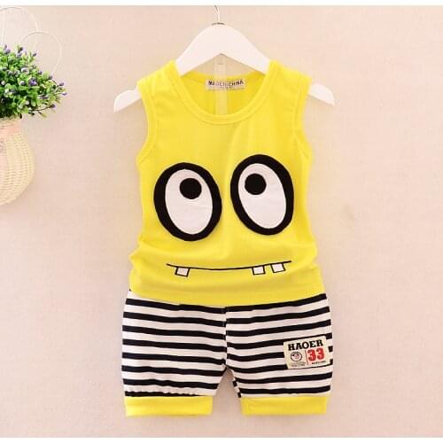 2020 new Summer childrens clothing Vest and shorts suits Boys Set Cotton products Kids for boys 2 pieces suit Boys clothes