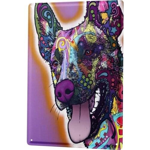 SINCE 2004 Tin Sign Metal Plate Decorative Sign Home Decor Plaques Dog German Shepherd Dog