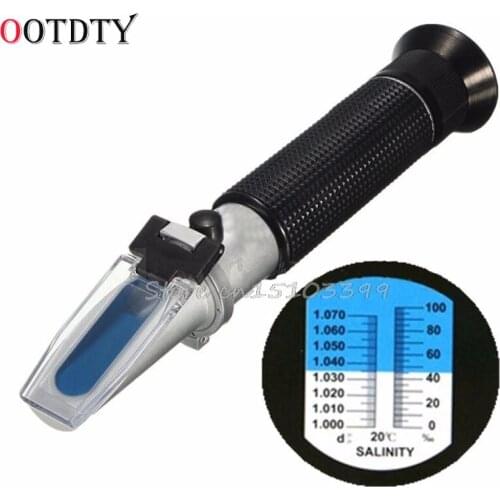 OOTDTY Salinity Refractometer Meter Water Reader Marine 0~10% Salt Aquarium Test Tester Drop Ship