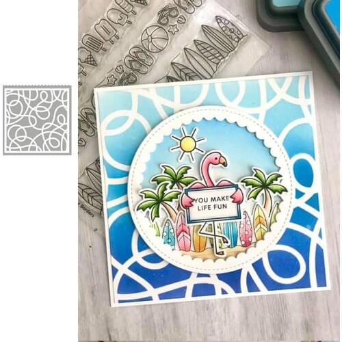 Squiggles Oval Stencil Scrapbook Diary Decoration Stencil Embossing Template DIY Greeting Card Handmade As Gift 2021 New Arrive