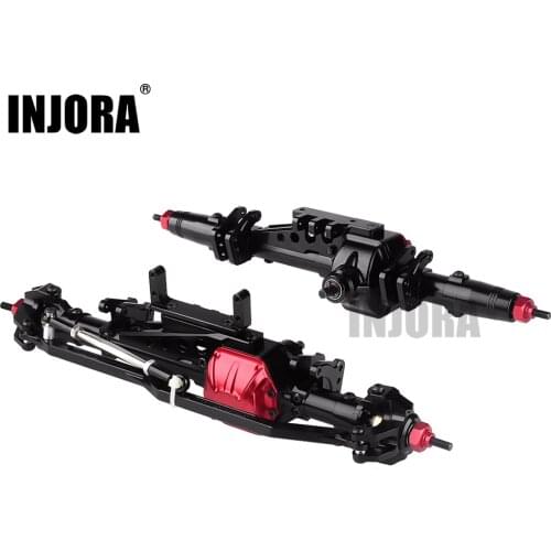 INJORA Complete Metal RC Car Front Rear Axle for 1:10 RC Rock Crawler Axial WRAITH 90018 90020 90045 RR10 90048 90053