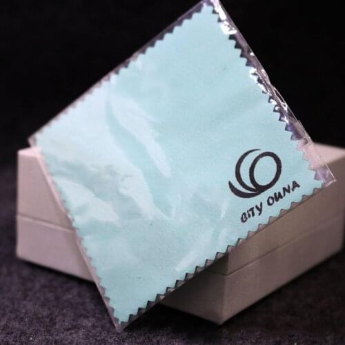 500 Custom Printed Ogo Silver Cloth Printing Shop Label Silver Cloth Silver Glazing Cloth Can Change Size