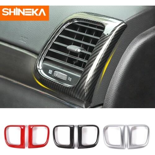 SHIENKA Interior Mouldings For Jeep Grand Cherokee 2011+ 2pcs ABS Air conditioning Outlet Vent For Jeep Grand Cherokee Sticker