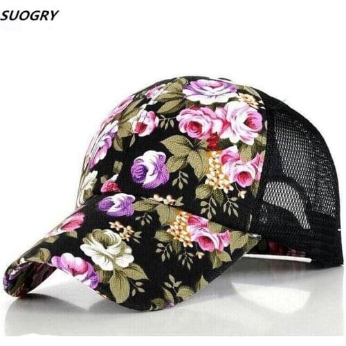 SUOGRY 2017 Baseball Cap Woman Summer Flowers lady Boys Girls Snapback Hip Hop Flat Hat Fashion