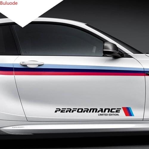 2PCS 5.8*50cm Car-Styling Stickers M Performance Limited Edition Side Door Reflective Sticker for BMW Series 1 2 3 4 X M 220i