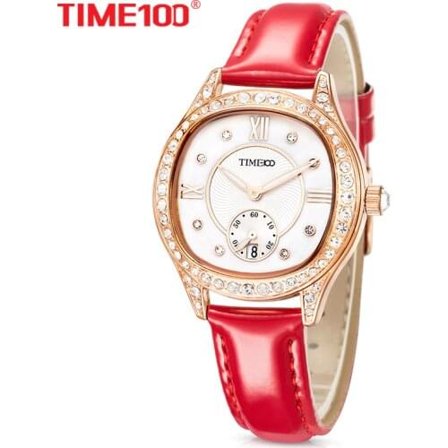 Time100 Ladies Watch With Leather Strap