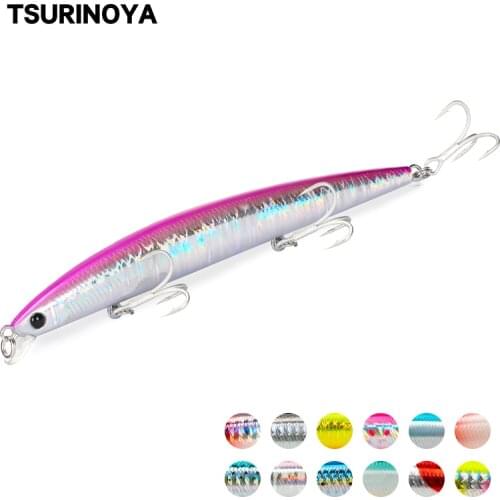 TSURINOYA NEW Minnow Fishing Lure DW72 125mm 14.3g Shallow Range Floating Water Minnow Jerkbait Wobblers Sea Bass Lure Swimbait