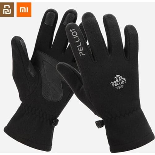 Xiaomi youpin Outdoor winter fleece warm gloves sports thickening riding polar fleece full-finger touch screen gloves