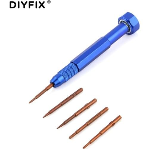 DIYFIX 6 in 1 Universal Phone Tools Repair Opening Tools Kit Screwdrivers DIY Mobile Phone Tools Set Accessories Random Color