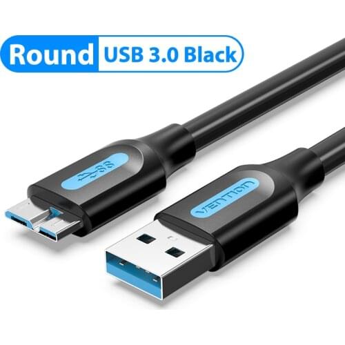 Vention Micro USB 3.0 Cable USB 3A Fast Charger Data Cable for Samsung Note 3 S5 Toshiba Sony Hard Driv 1m e Mobile Phone Cable