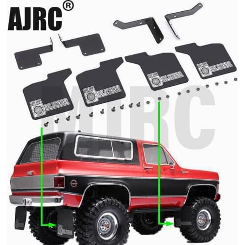 High Quality RC Car Front & Rear Mud Flaps 1/10 RC Crawler Traxxas Trx4 Chevrolet K5 New RC Car Rubber Fender for TRX-4 1:10 k5
