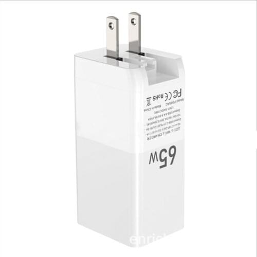 65W Type C Charger EU US QC 3.0 Fast Quick PD 2.0 USB Charger Mobile Phone Charger Adapter for iPhone Huawei Samsung Smartphones