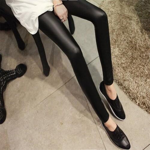 Women Pants Trousers Sexy Slim Shiny Fitness Faux Leather Legging 2019 NEW Leggings Stretchy Plus Size 4XL 5XL
