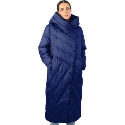 Womens Long Down Jacket Goose Parka Outwear Hood Quilted Coat Female High Street Cotton Quality Clothes Canada Waterproof19-091