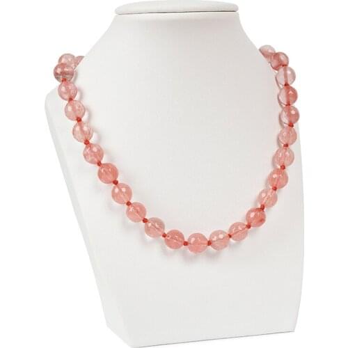 10mm cut round bead tower Watermelon Red Stone Necklace Red Necklace Fashion Necklace