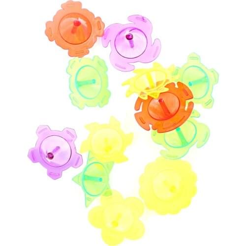 10Pcs/set Plastic Mini Top Spinning Kindergarten Single Fidget Spinner Hand Spiner Gyro Toys Random