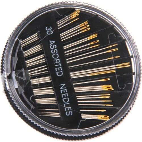 30Pcs Metal Hand Sewing Needles Large Eye for Leather Upholstery Carpet Canvas DIY Sewing Tools
