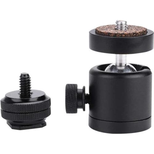 360 Degree Swivel Mini Ball Head 1/4" Screw Mount Bracket Holder for DSLR Camera Tripod