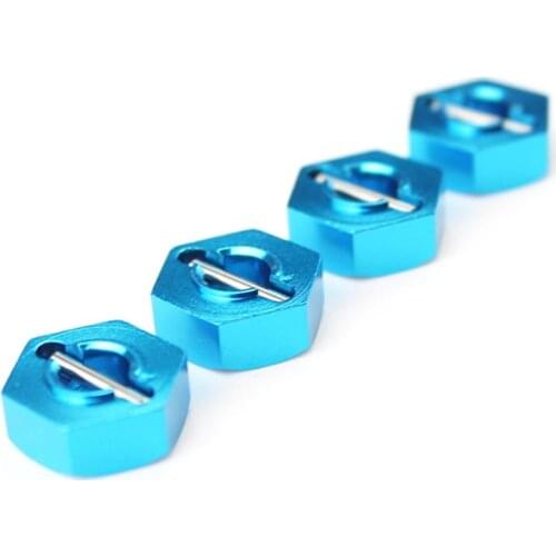 4PCS RC Car Wheel Hex Nut With Pins Drive Hubs Convert Adapter Metal Upgrade Parts For WLtoys New 12428 12423 1/12 RC Vehicles