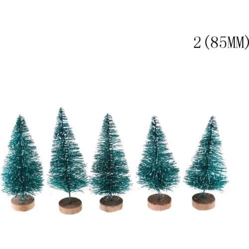 5pc Crafts Mini Artificial Christmas Tree Party Ornaments Doll house decor Christmas Home DIY Decorations Gift High Quality
