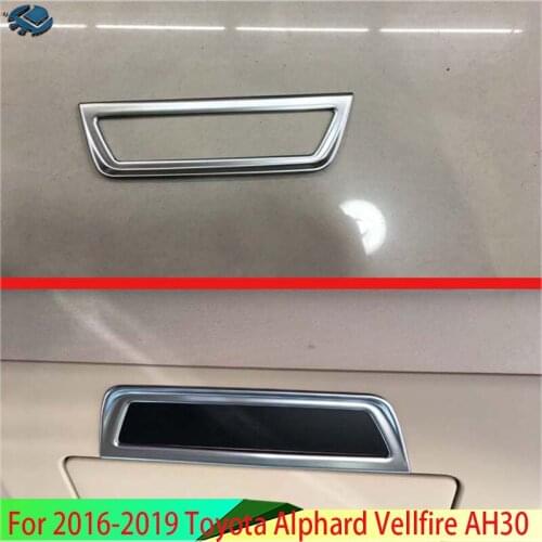For 2016-2019 Toyota Alphard Vellfire AH30 Car ABS Chrome Back Interior Center Control Screen Cover Trim Frame Decorat